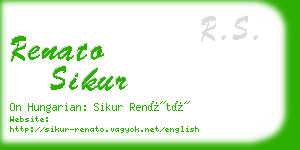 renato sikur business card
